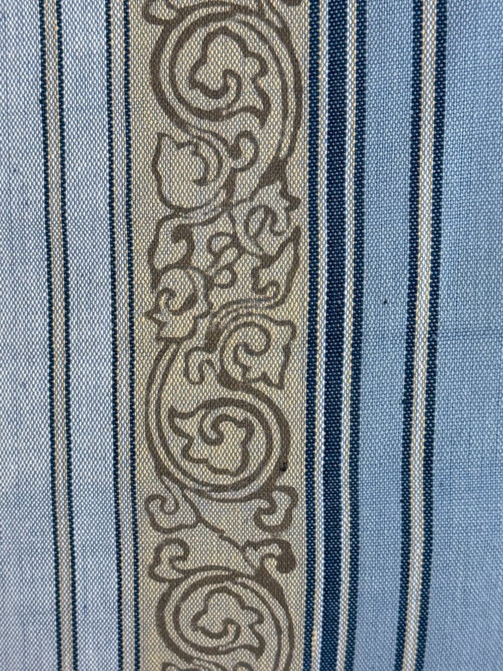 Nepalese Handwoven Blues Pillowcase Cover 18" x 29" - Picture 3 of 5